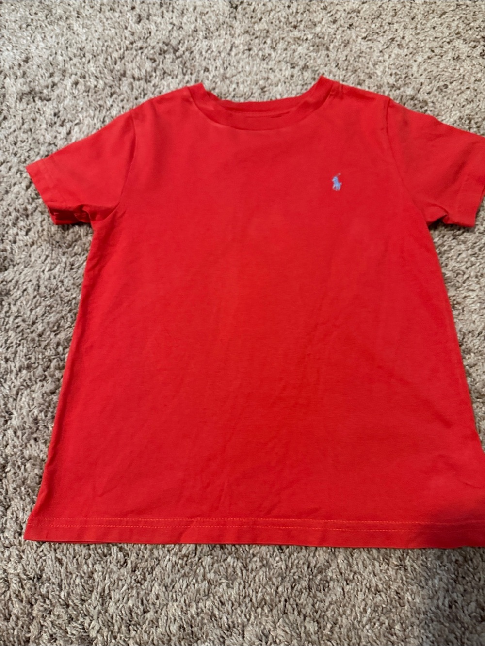 Polo by Ralph Lauren Red (melon color) Kids Short-Sleeve Tee with Blue Pony S5